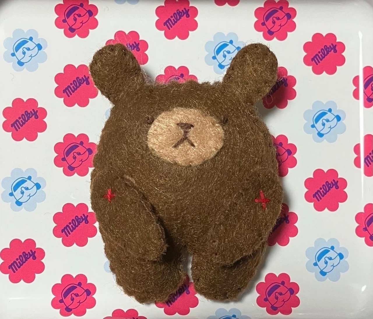 耳付き型のくまちゃん｜えいみ