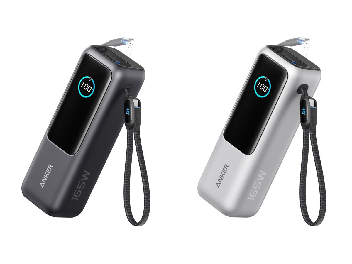 新品未開封　ANKER POWER BANK 165W 巻き取り式一体型 Anker Power Bank (25000mAh, Built-In & 巻取り式USB-Cケーブル