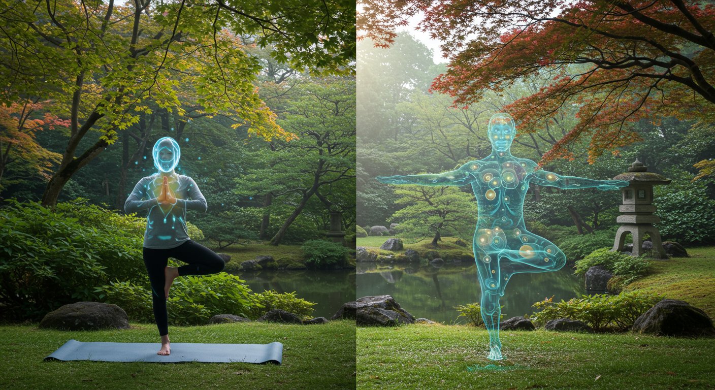 ヨガと脳機能の関係を示す画像