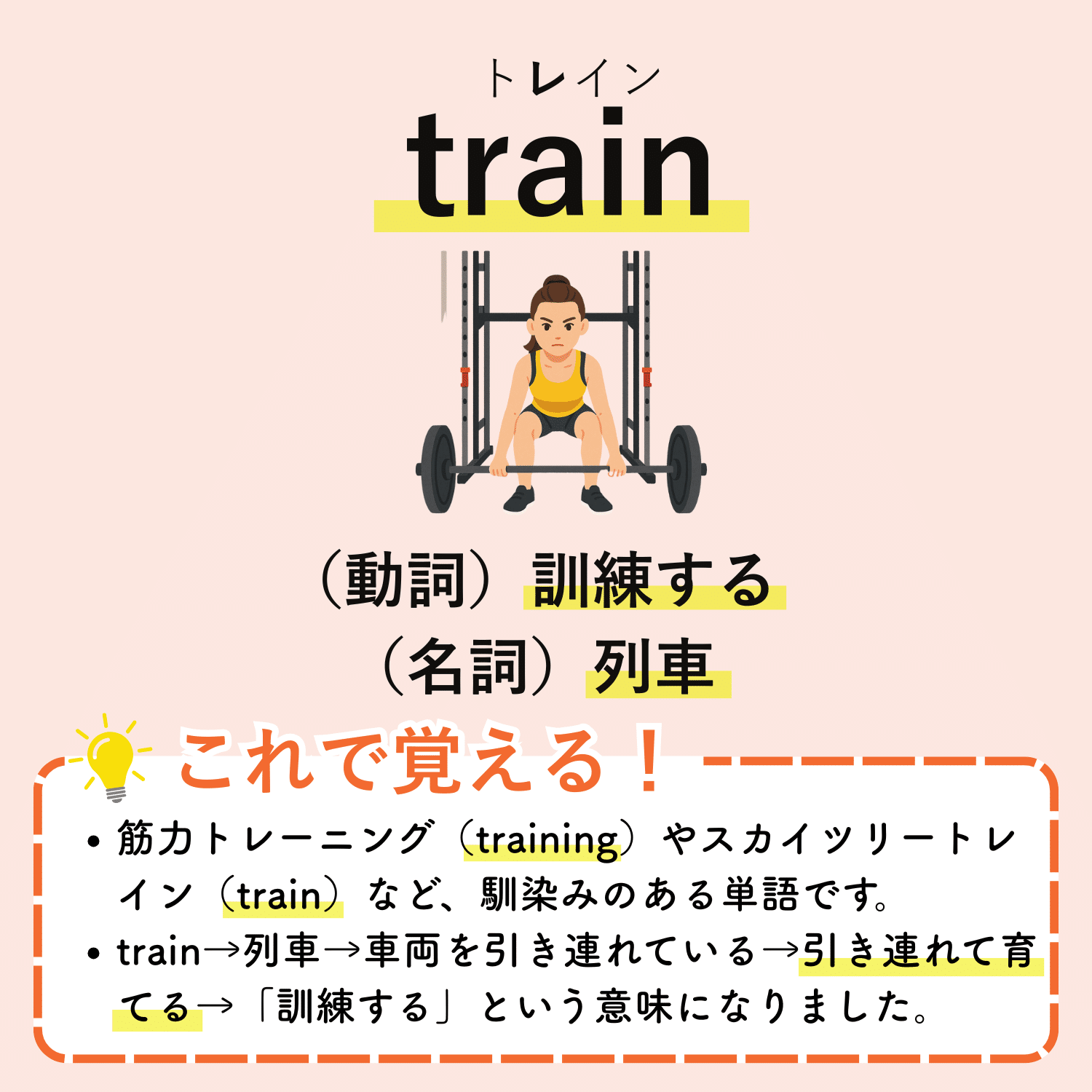 TOEIC頻出英単語「train」の覚え方｜英単語王を目指す公認会計士