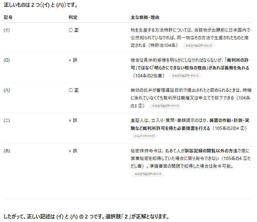ChatGPT o3で解いてみた令和7年度弁理士試験短答式筆記試験｜角