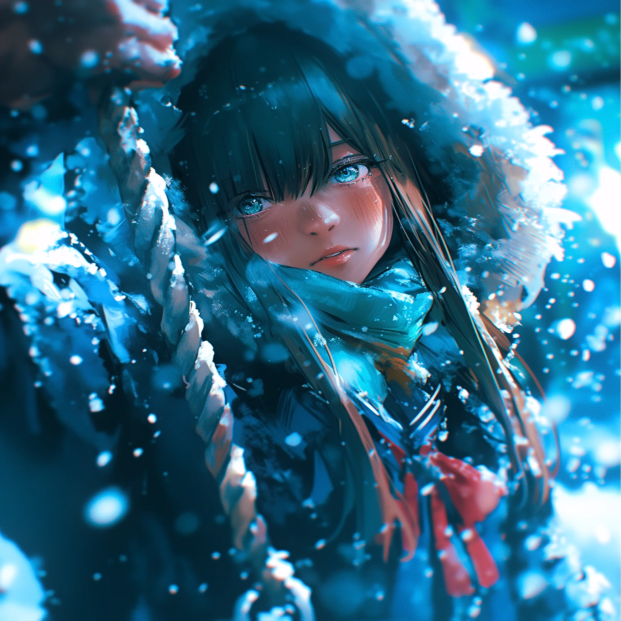 雪が止むまでは【AIイラスト＋4コマ漫画】｜Alpaka