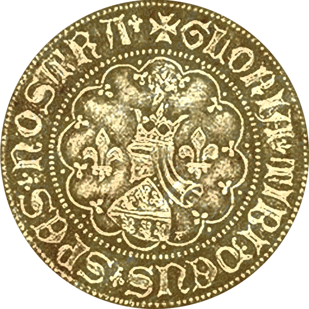 王家の紋章 1メートルほどのタペストリー フルール・ド・リス 百合の紋章