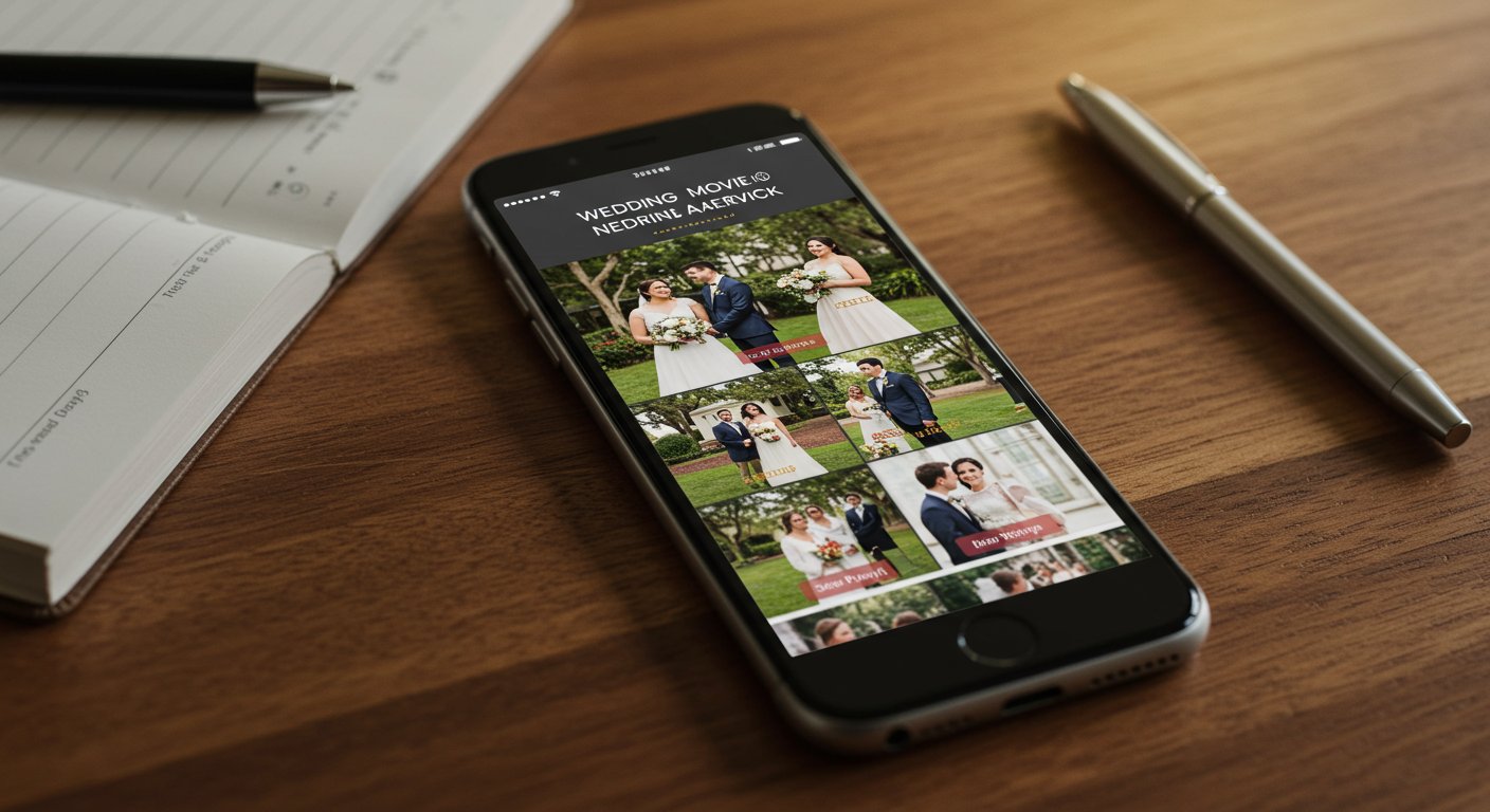 スマートフォンで簡単に注文できる結婚式ムービーサービスのイメージ