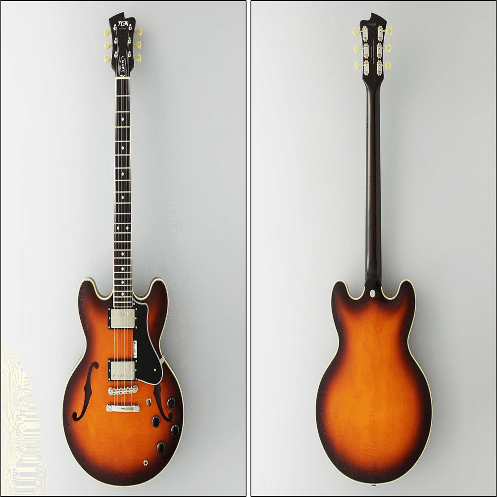 フジゲンによる小ぶりな15インチサイズ・セミアコ「Masterfield MSA-HP