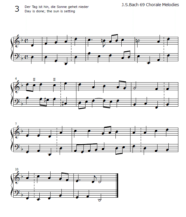 バッハのコラール集で大人のケンバン遊び（その⑧：2声コラールNo.003