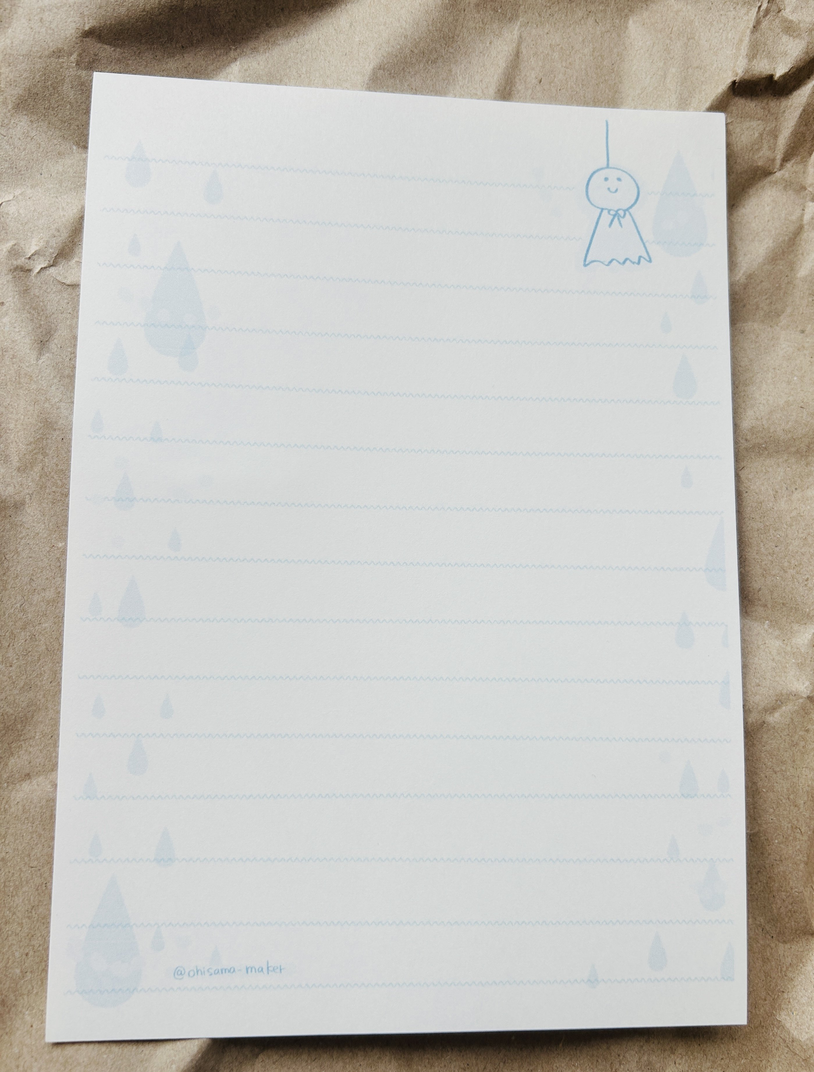 梅雨柄便せん 無料配布中｜おひさまめーかー