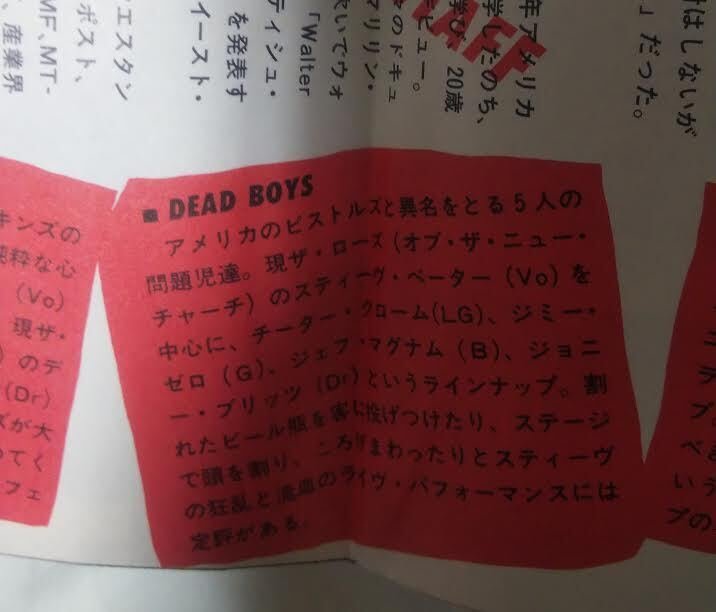 死してもなお、世人を惑わす―Dead Boys｜奎文初