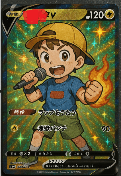 最安プラン ポケモンカード風をAIで作ってみた｜小2息子と始めた、親子のAI ポケモンカードゲーム