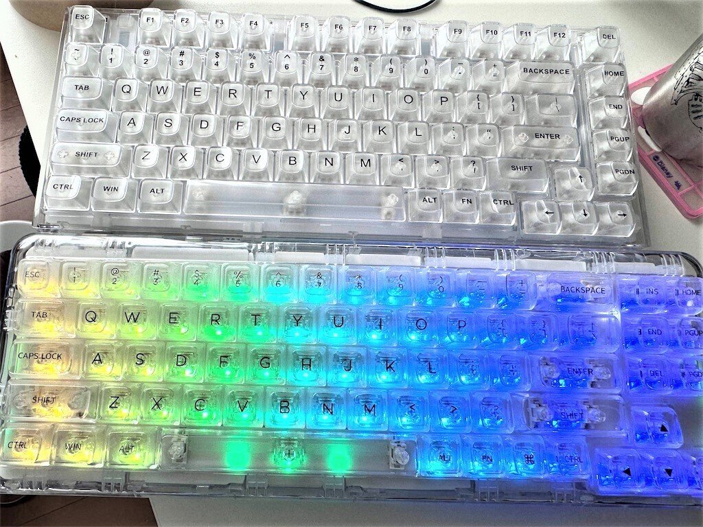 yunzii X75 メカニカルキーボード クリスタルホワイト軸 【公式通販】