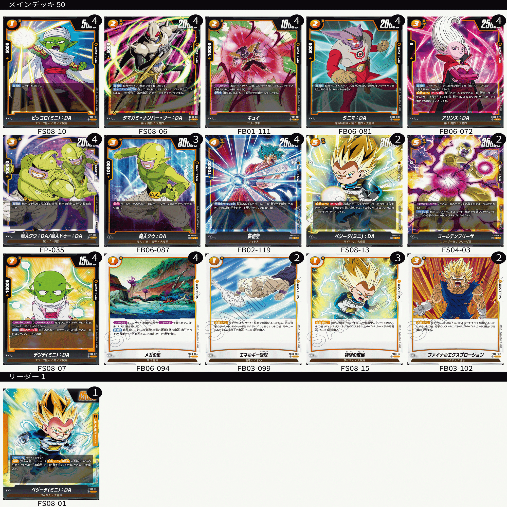 黄ベジータ　デッキ 小さくても誇り高き王子 ― 黄色ベジータ：ミニの実力に迫る！ デッキ