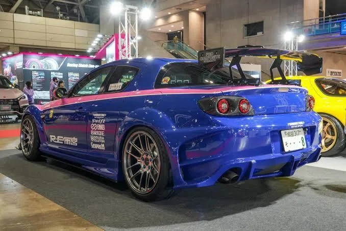 RE雨宮速報‼️東京オートサロン出展車両ブルピンRX-8来る｜d1takeru