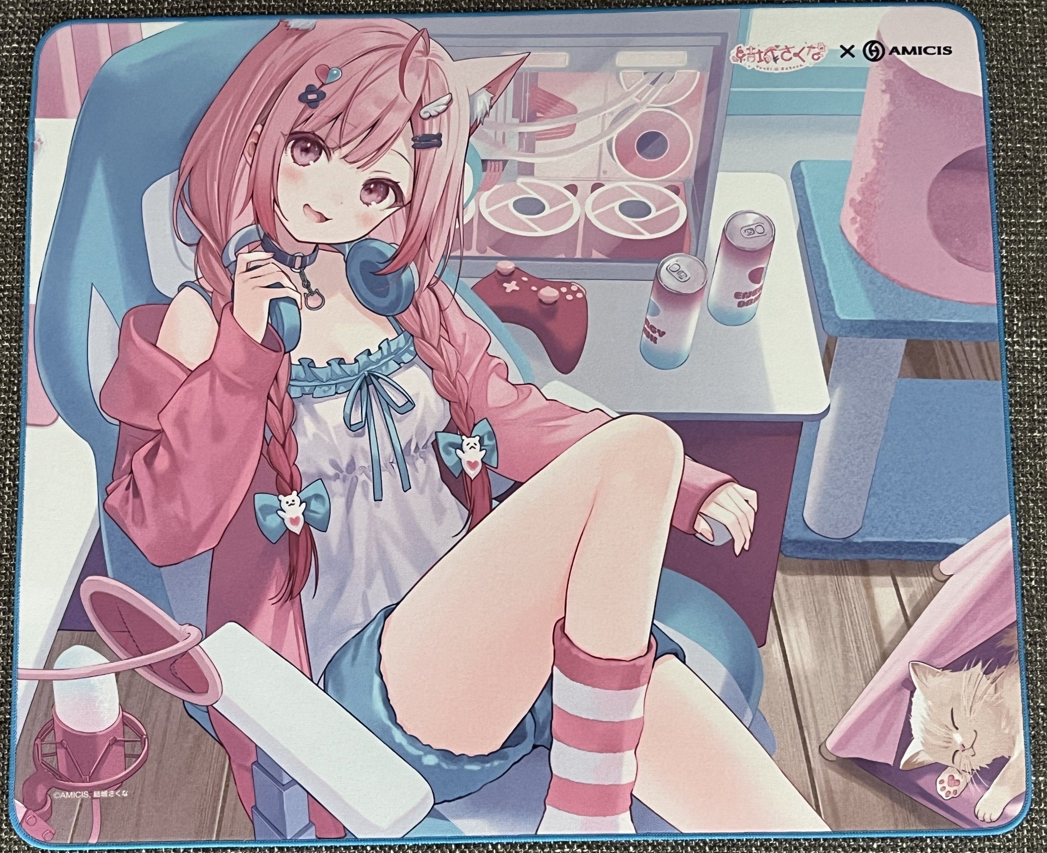 結城さくな × AMICIS キーボード＆マウスパッドレビュー｜くわな
