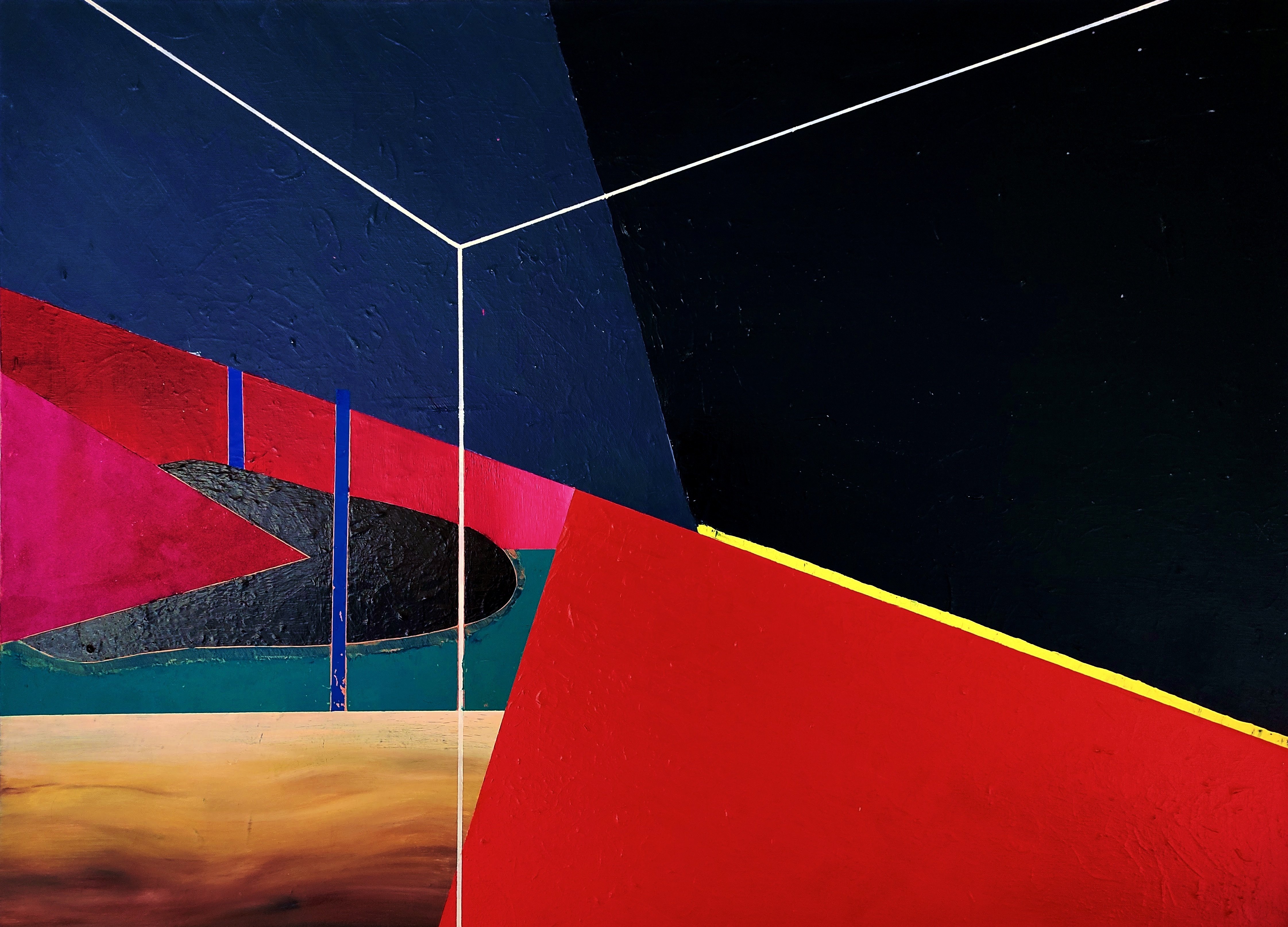 大型の抽象画 ポストモダン シュルレアリスム ミッドセンチュリー 現代