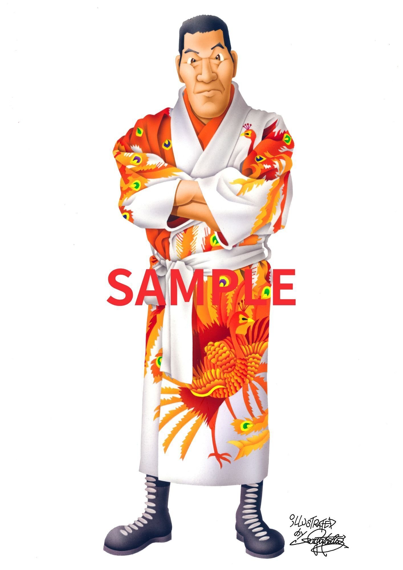 全日本プロレス 坂井永年氏の原画イラスト （5599円 新日本