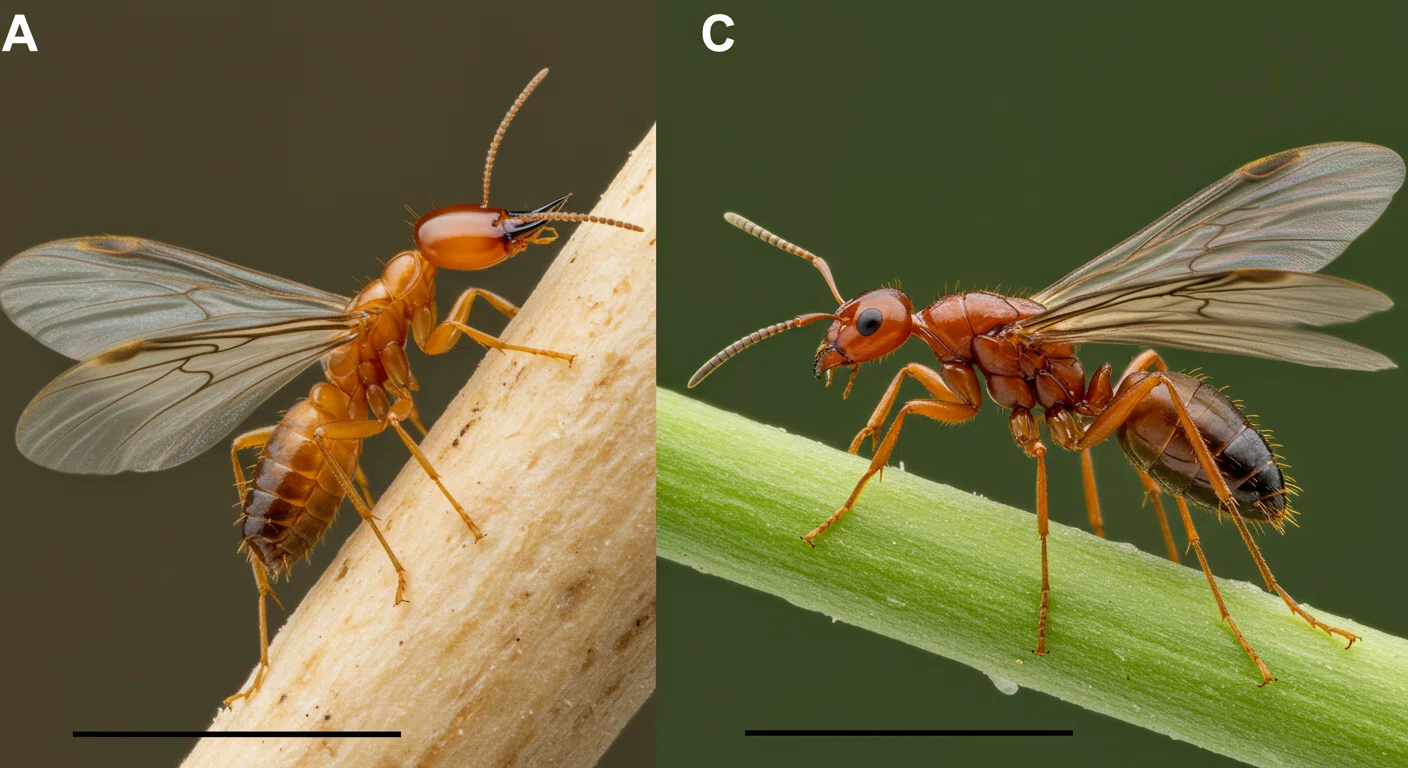シロアリと羽アリの見分け方|特徴と発見時の対処法|ムシマル