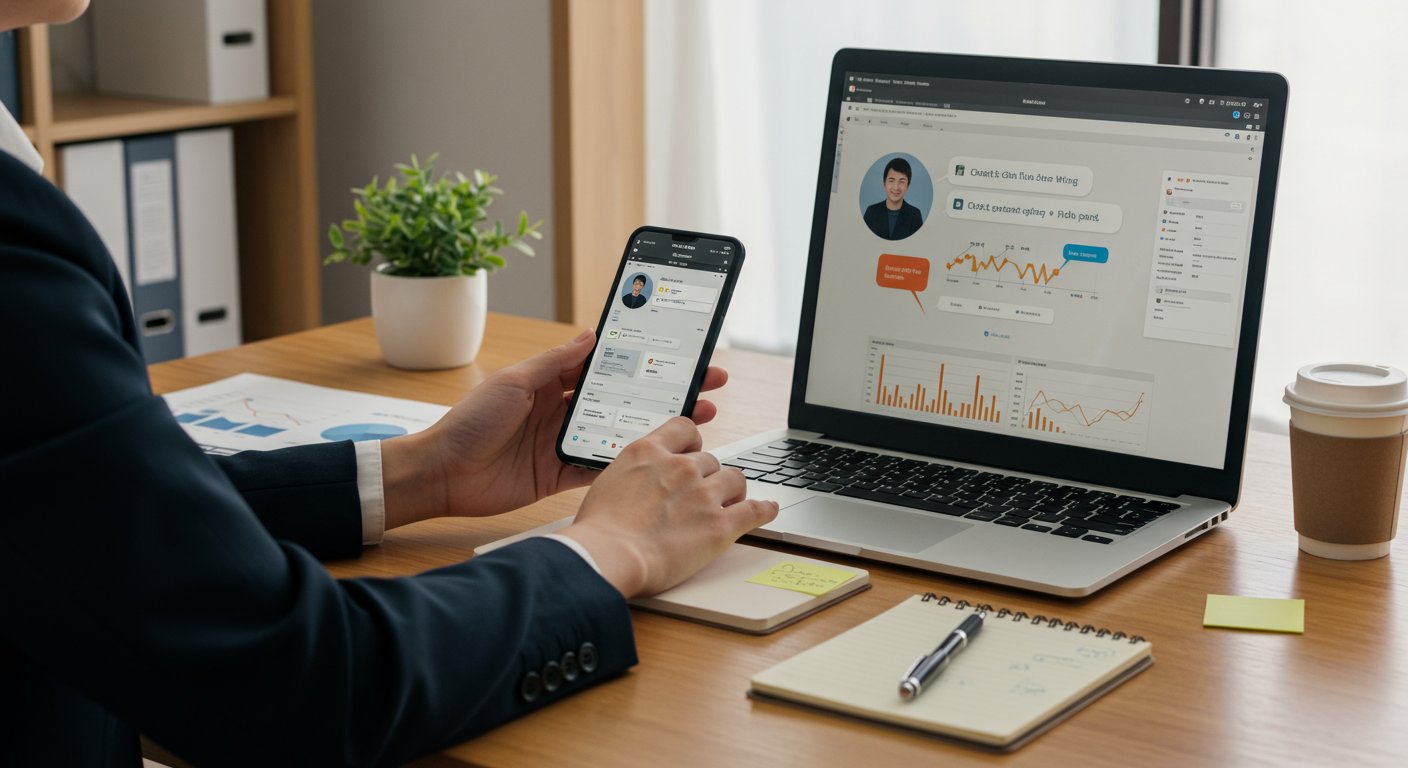 ChatGPTをビジネスで活用している様子