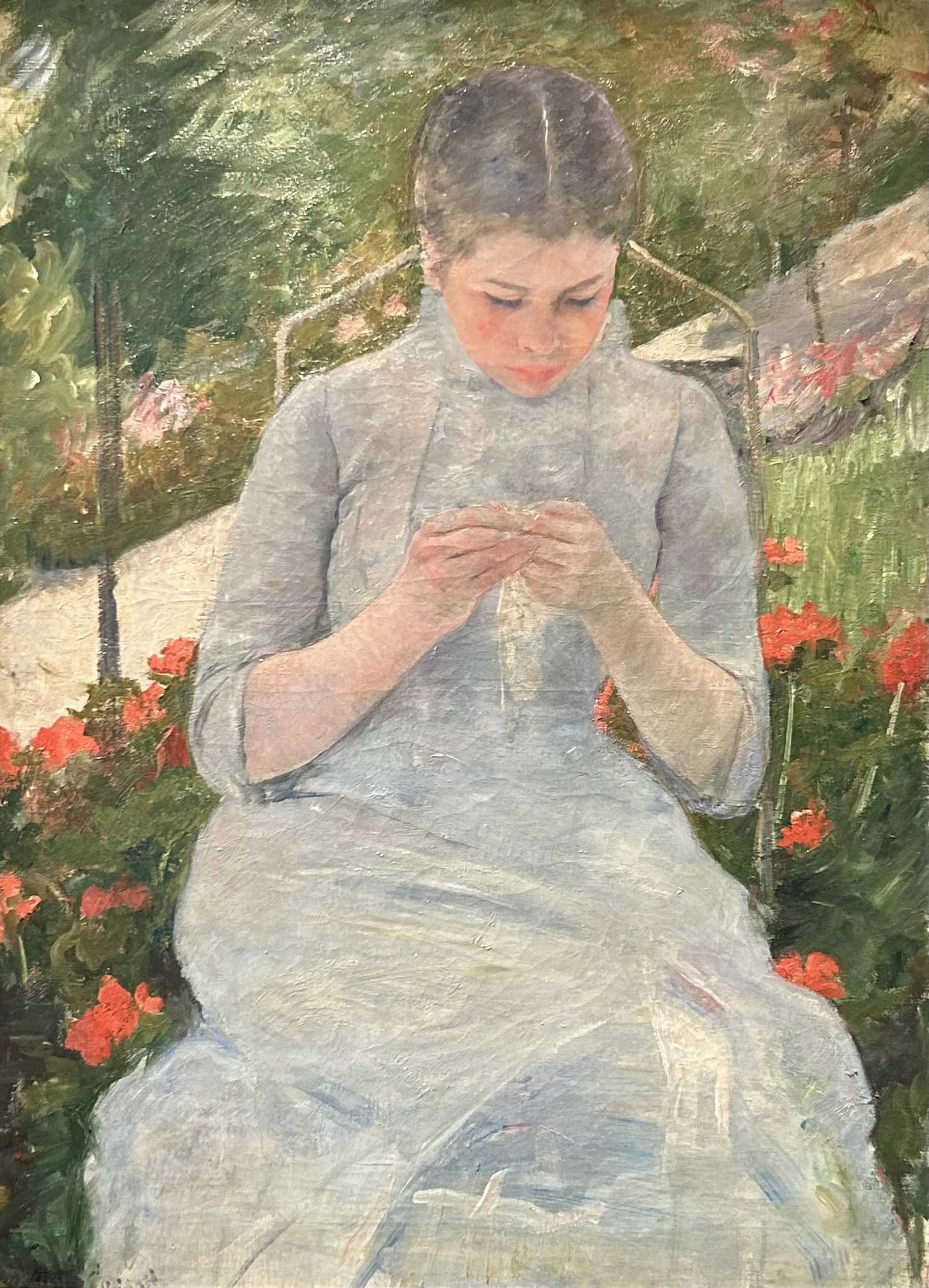 子供のためのオルセー美術館(195)ななめの線の不思議/カサット・庭の