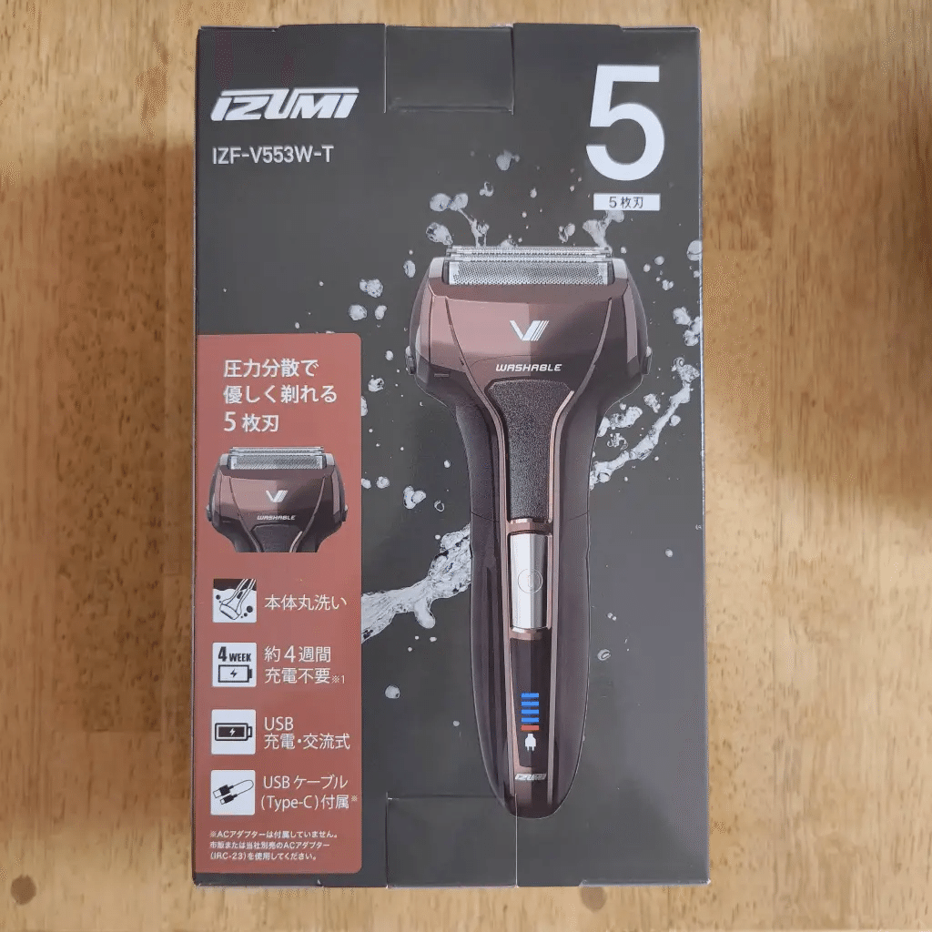 IZUMI 電動シェーバー5枚刃　IZF-V553W-T 5枚刃モデル往復式シェーバー IZF-V553W【マクセルイズミ株式会社】