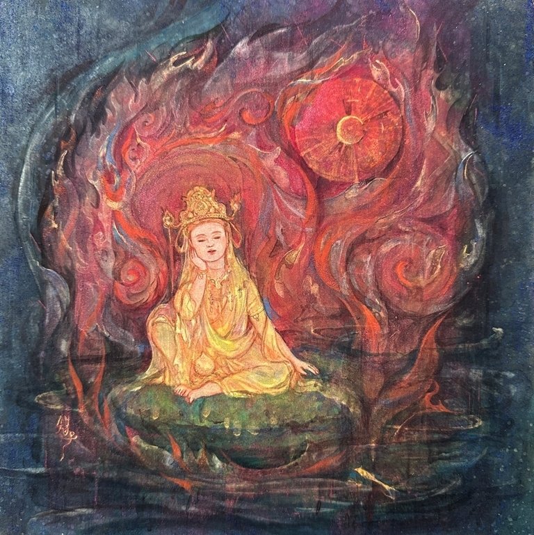 作品解説 仏画風｜nakaitomoko