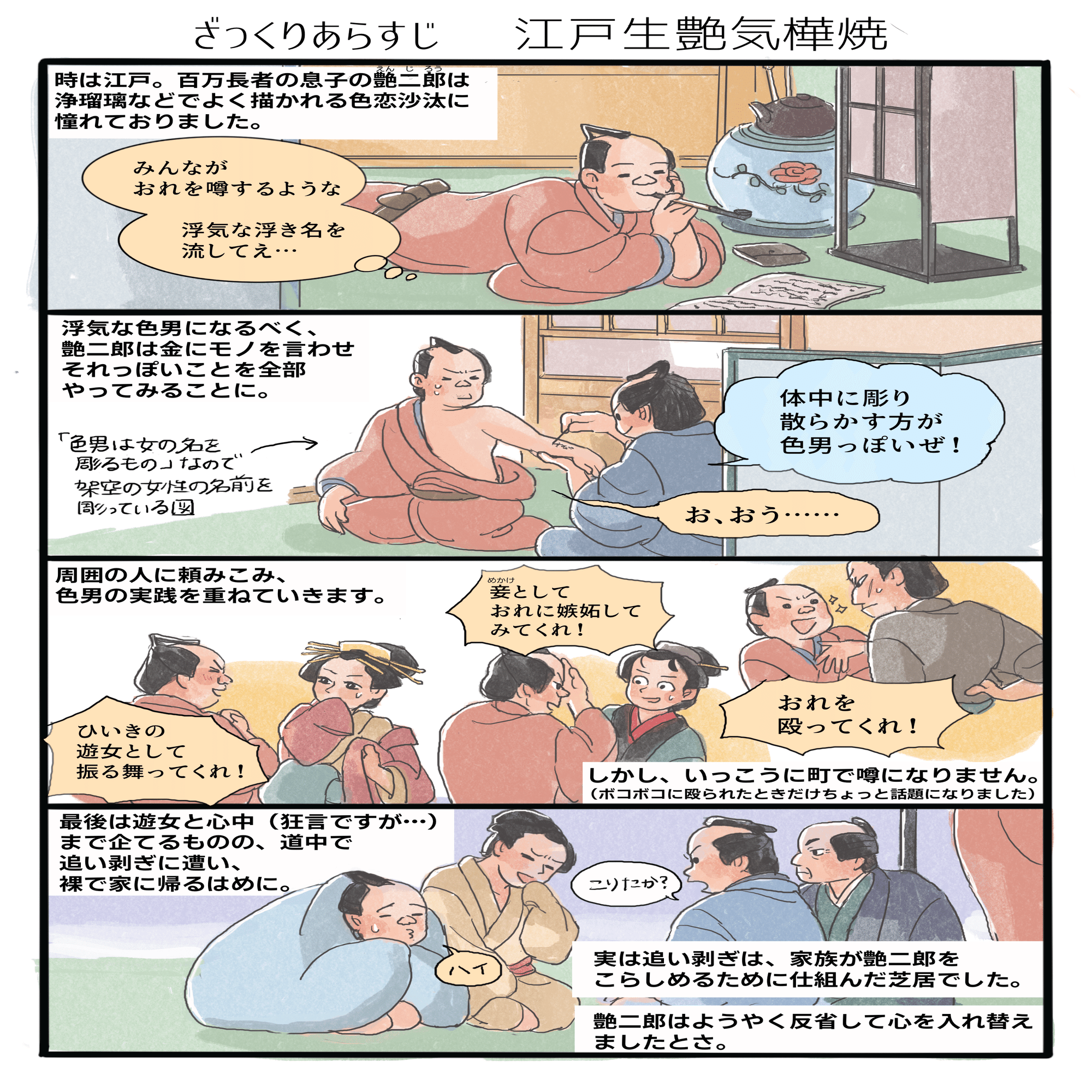 イラストでつかむ江戸の物語」第7回『江戸生艶気樺焼（えどうまれ