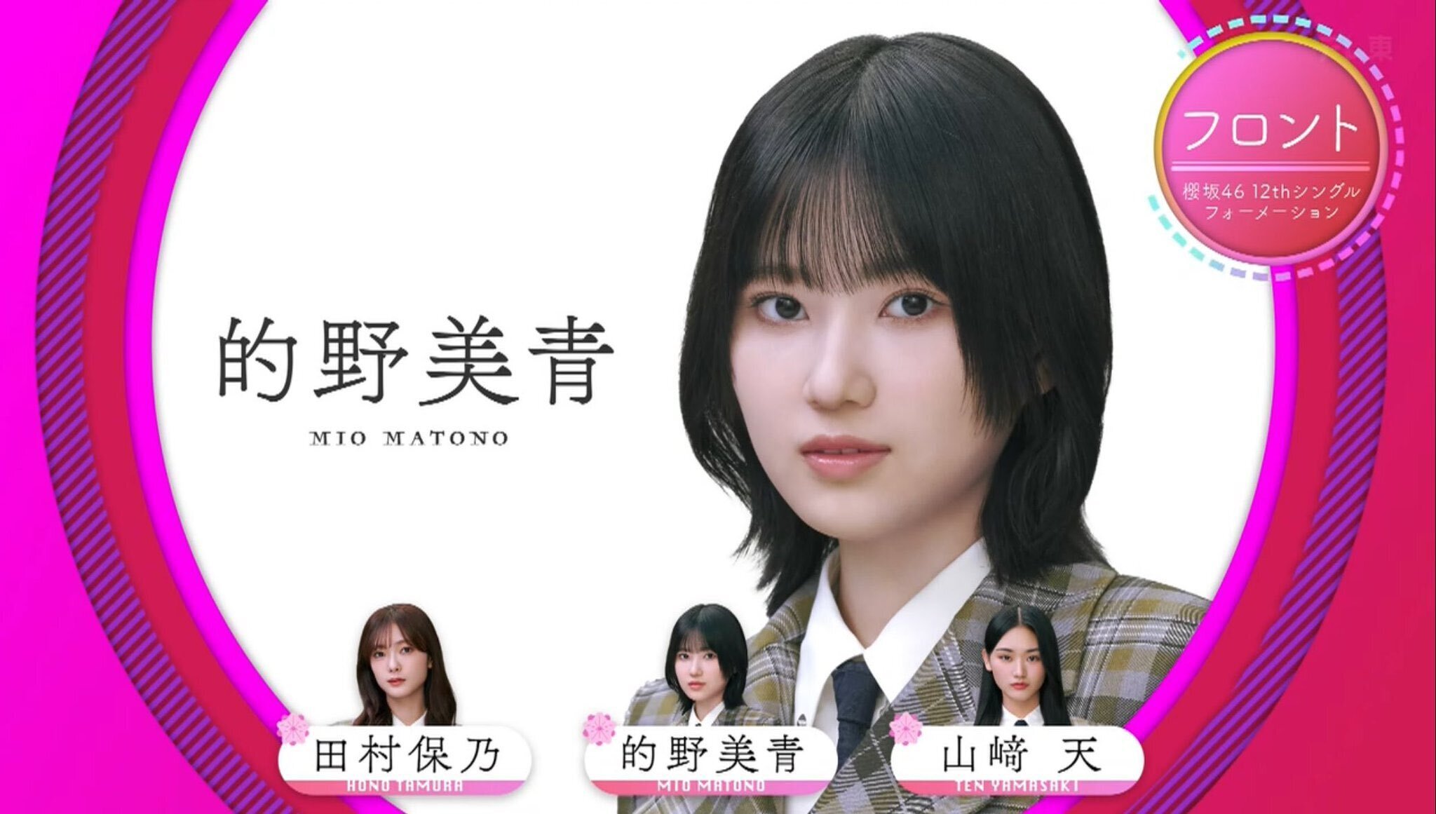 櫻坂46 12th single『Make or Break』フォーメーション発表から