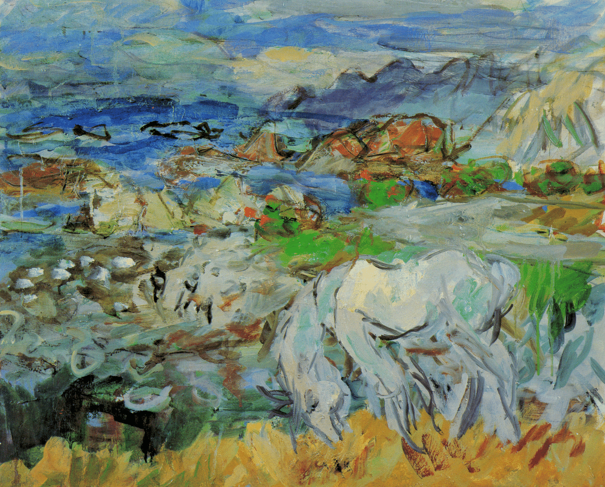 木田金次郎 「ホリカップ風景」 水彩画 絵画 木田金次郎 『ホリカップ風景』 水彩画 - 北海道画廊