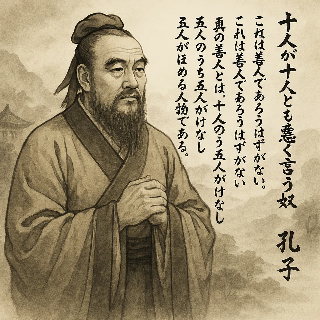 今日投稿した『孔子(こうし)の「名言・格言」』の意味とその画像をChatGPTで作ってもらいました。 |フーテンのくま