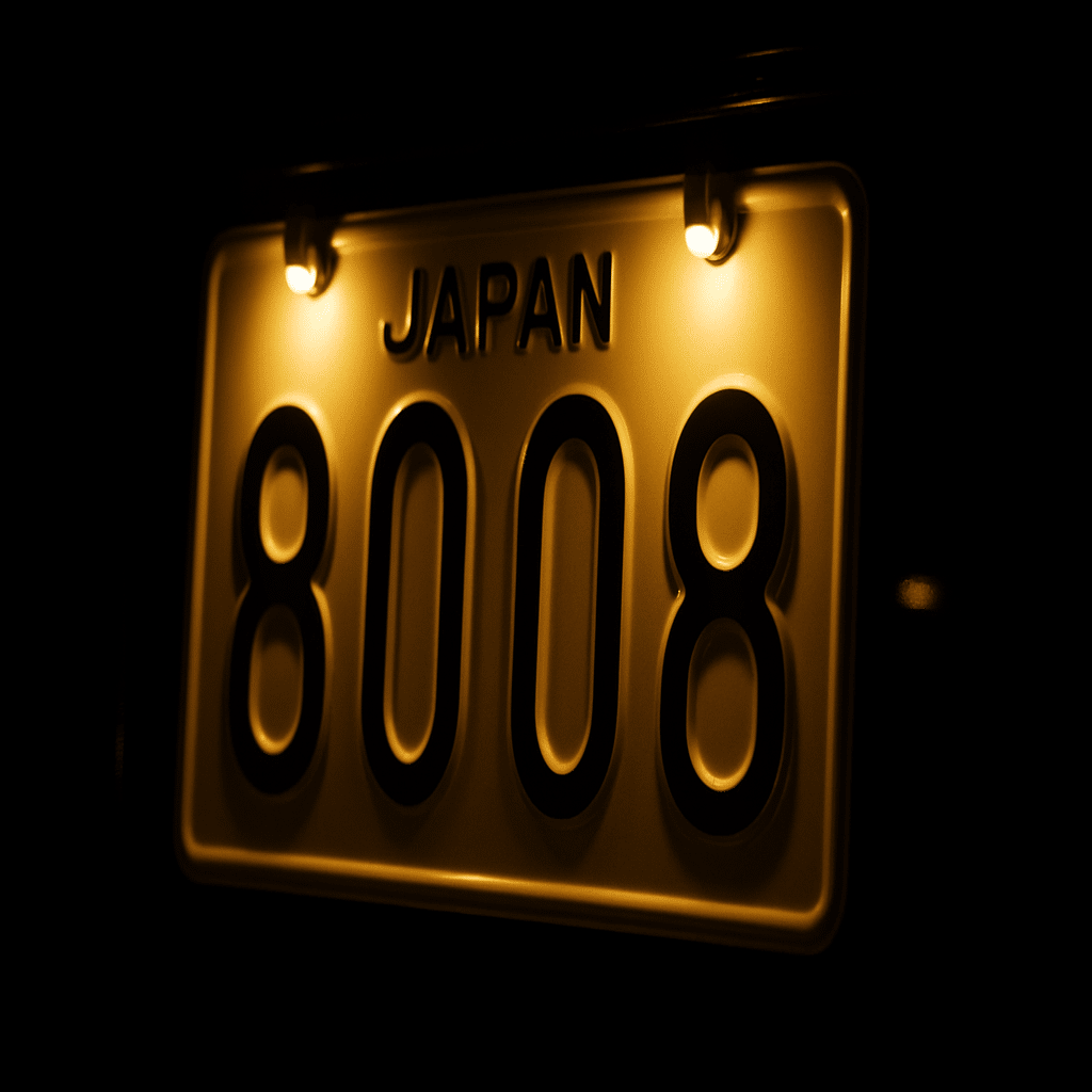 ナンバープレート「8008」に隠された7つの幸運の意味｜エンジェル