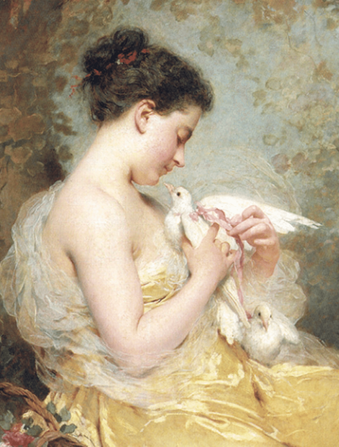 シャルル・ シャプラン 鳥の巣を持つ女 油彩 複製絵 未使用 絵画 シャルル シャプラン 鳥の巣を持つ女 油彩 複製絵 - メルカリ