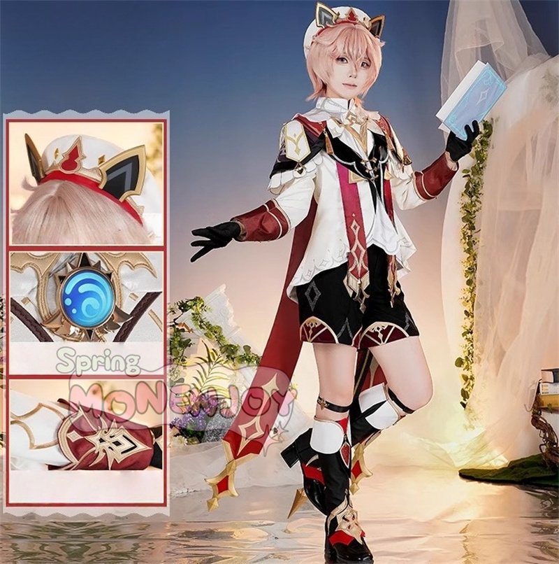 Monenjoy 原神 ダリア コスプレ衣装 Dahlia 帽子付 金属製パーツ