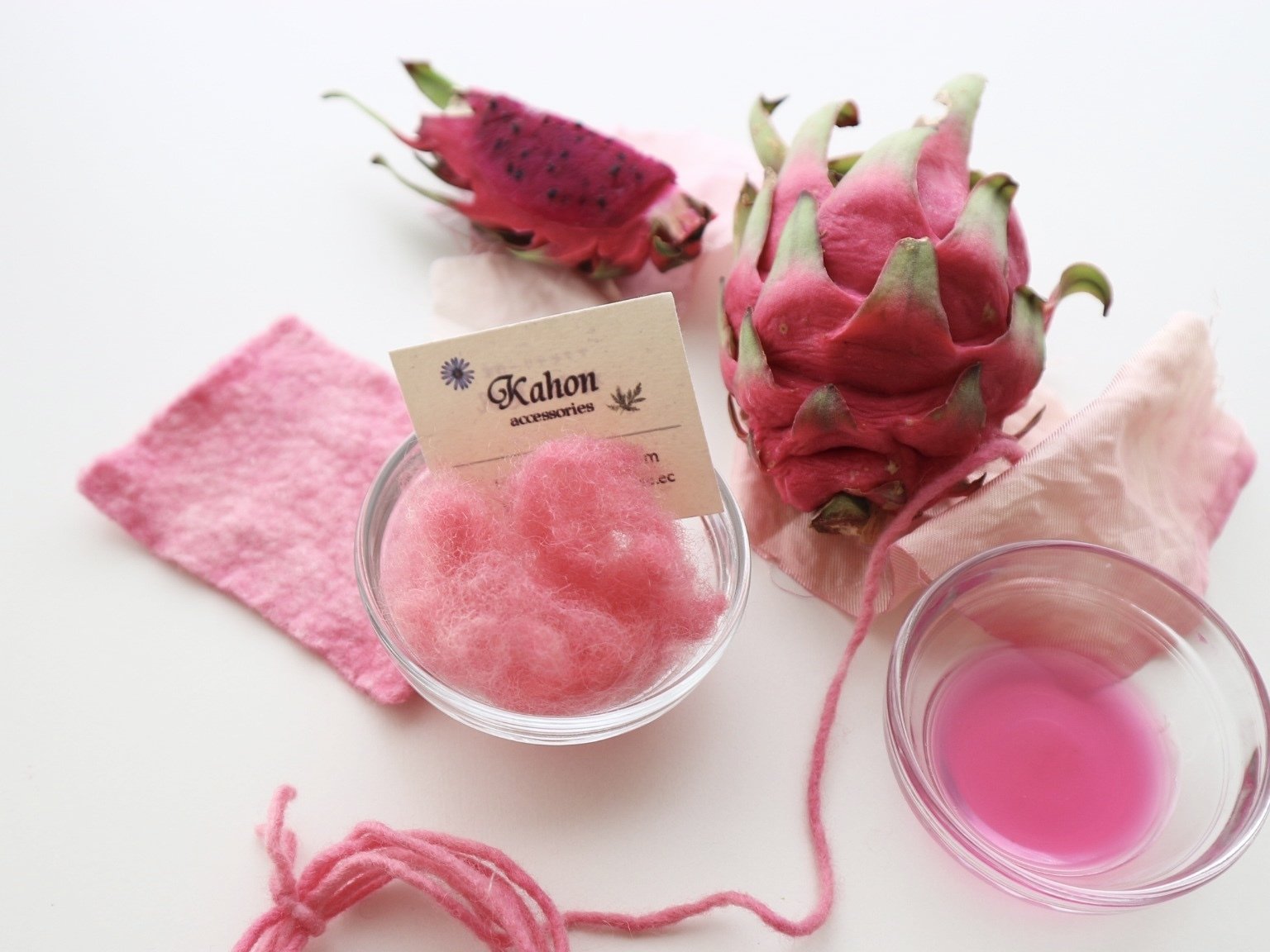 ドラゴンフルーツ染色vol.1「宮古島での出会い」-旅する果物染色-｜Kahon