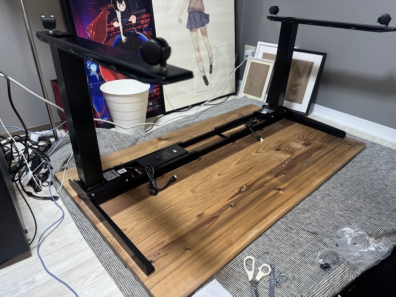 手動昇降デスク Flexispot H1 脚のみ 脚のみ 昇降デスク 手動 120