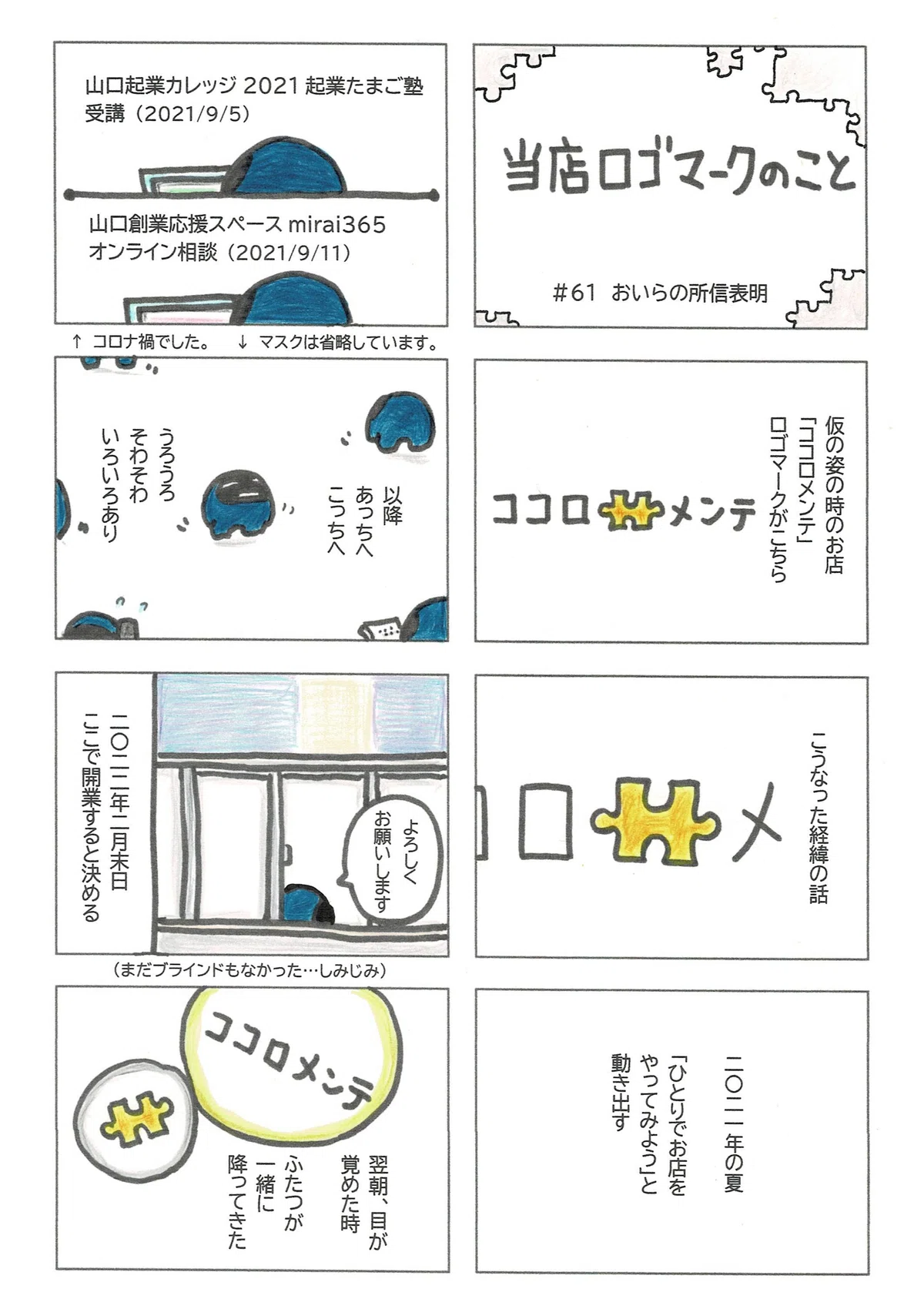 当店のロゴマークについて。開業に至るまでの話から。考えて動いて寝て起きるとそこにあったのでした。