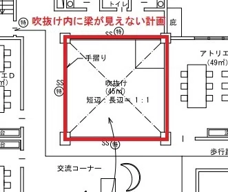 一級建築士 製図試験 構造計画 階段と吹抜け｜かん