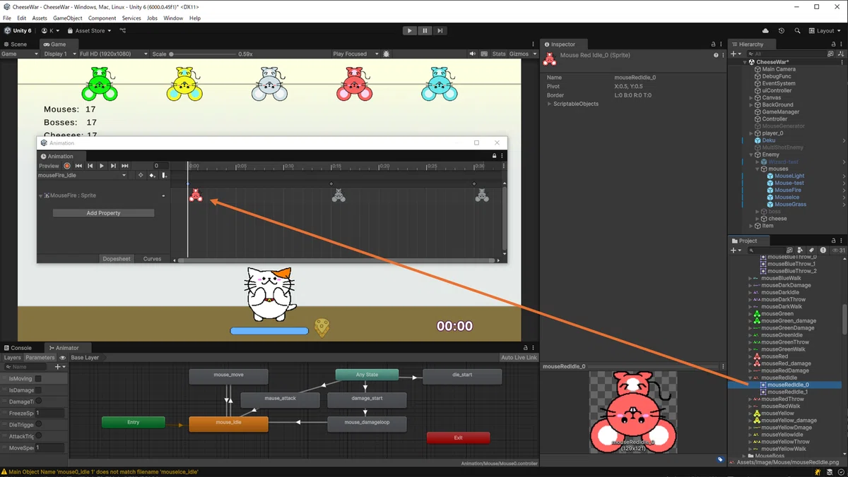 UnityのAnimator Override Controllerで「量産型アニメーション」｜k3