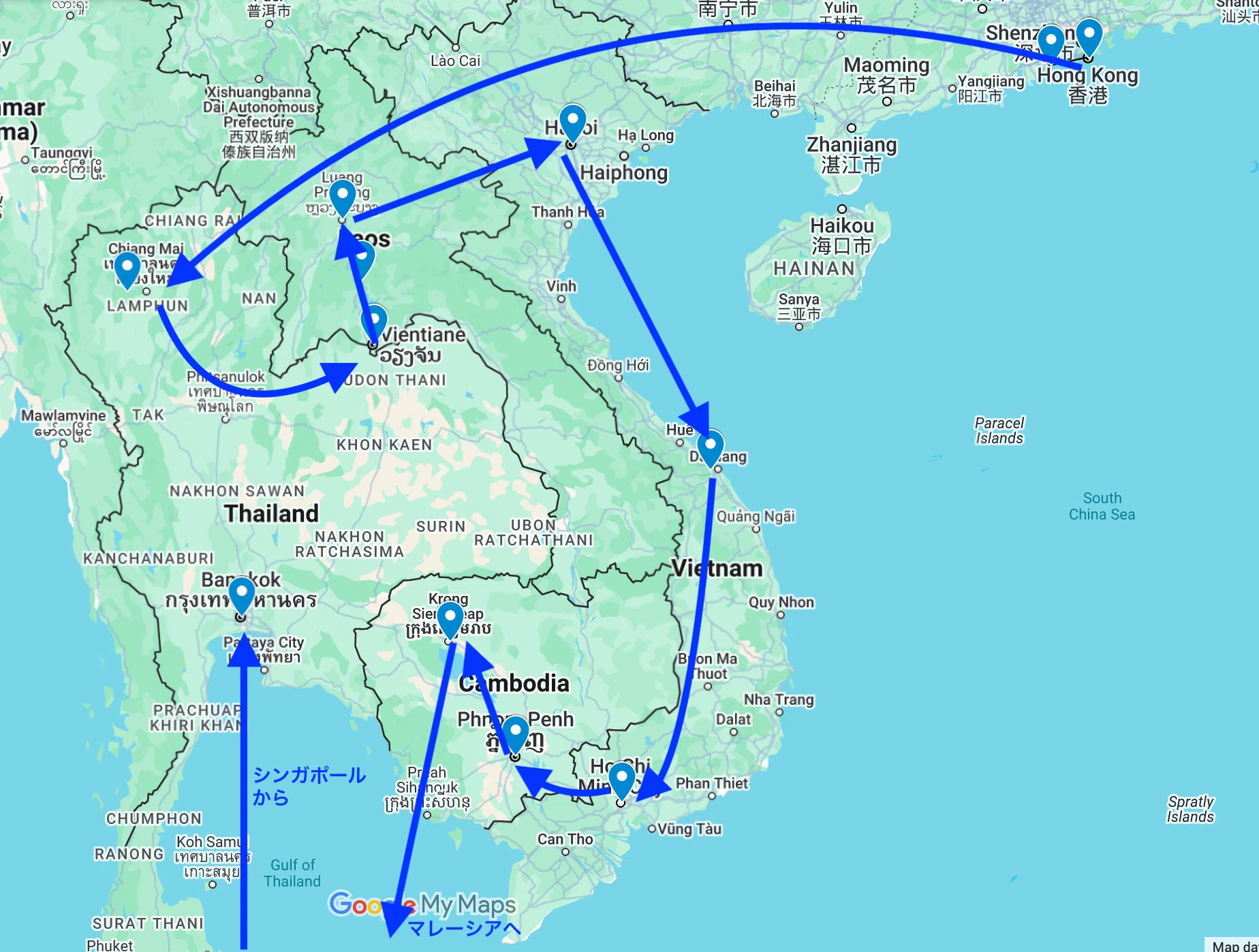 1人旅］東南アジア＋香港/マカオを1ヶ月で周ったルートと感想｜jun