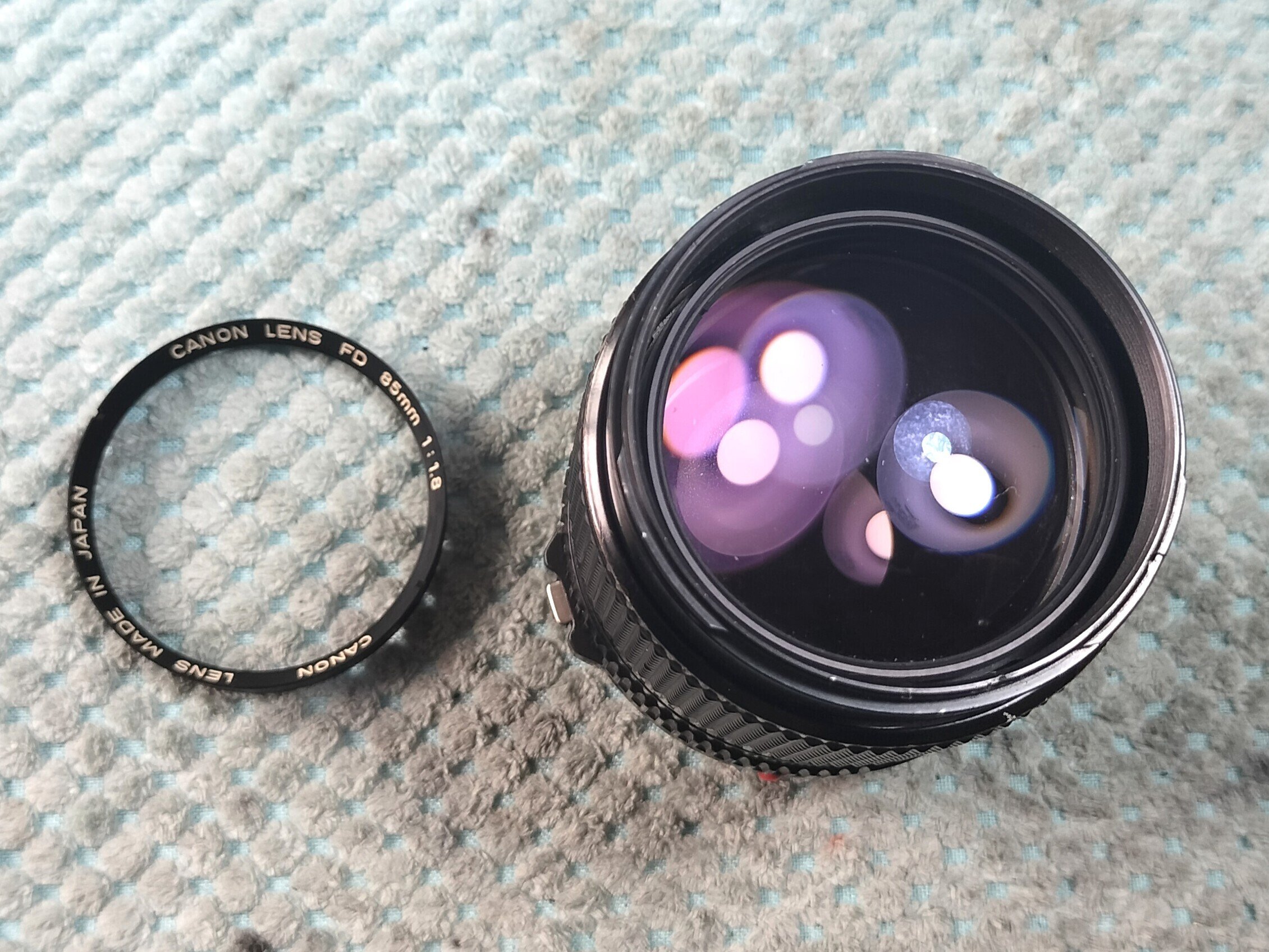 Canon New FD 85mm F/1.8の分解｜フィルムカメラ修理のアクアカメラ