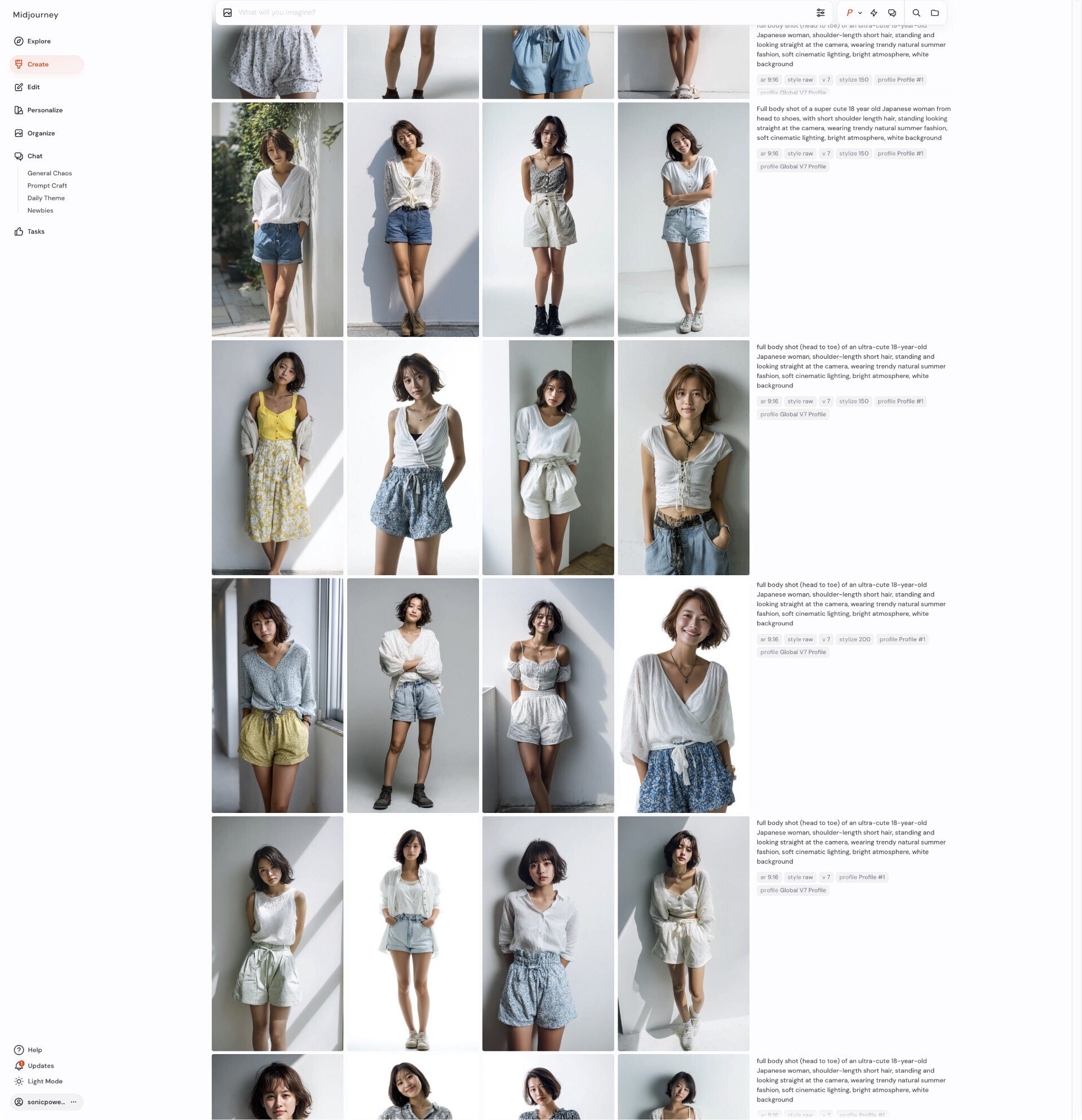 0015｜Midjourneyでの生成AIキャラの一貫性を検証してみた｜overhead_vfx