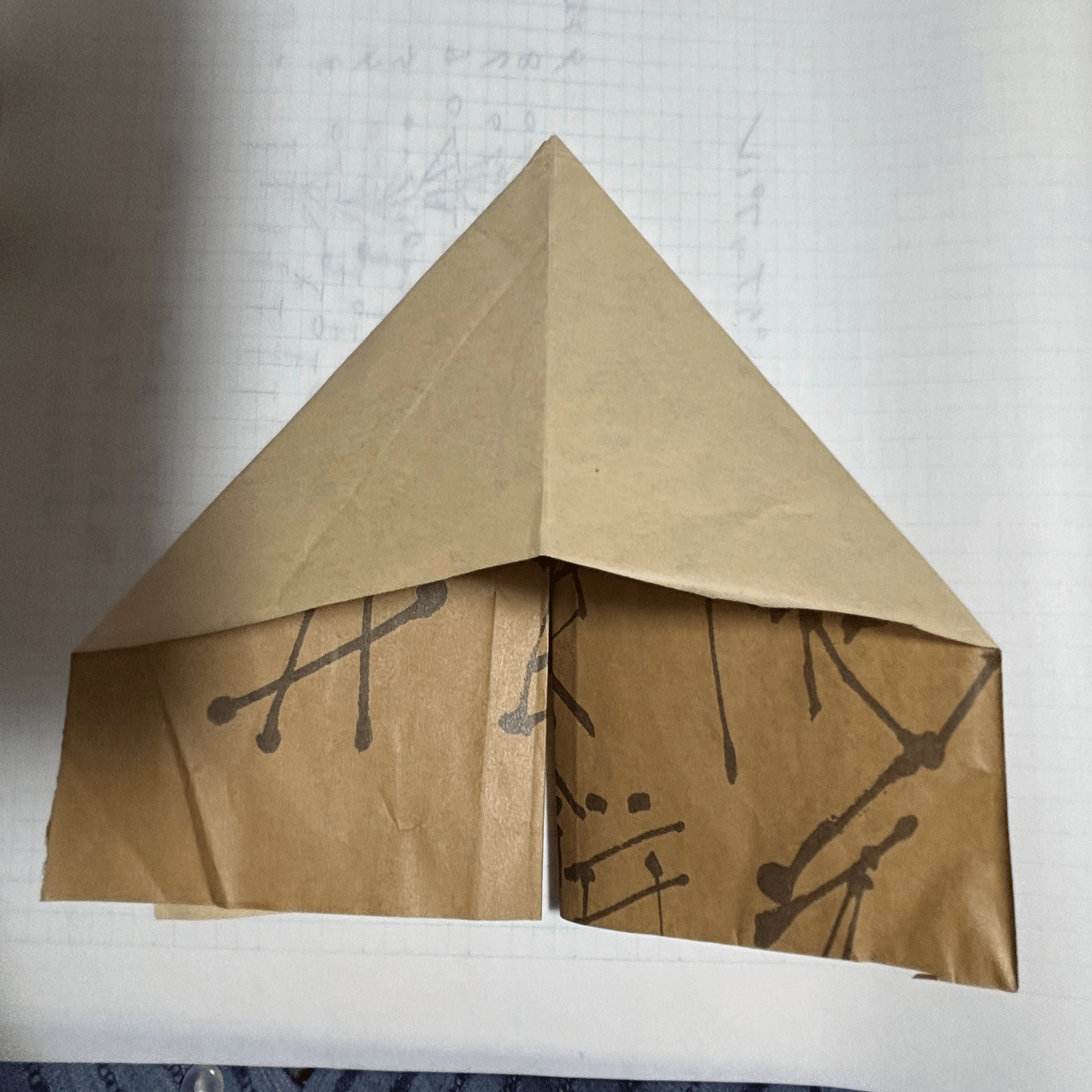 チラシで折るゴミ箱、今の季節は夏ミカンの皮や枝豆の皮を入れましょう