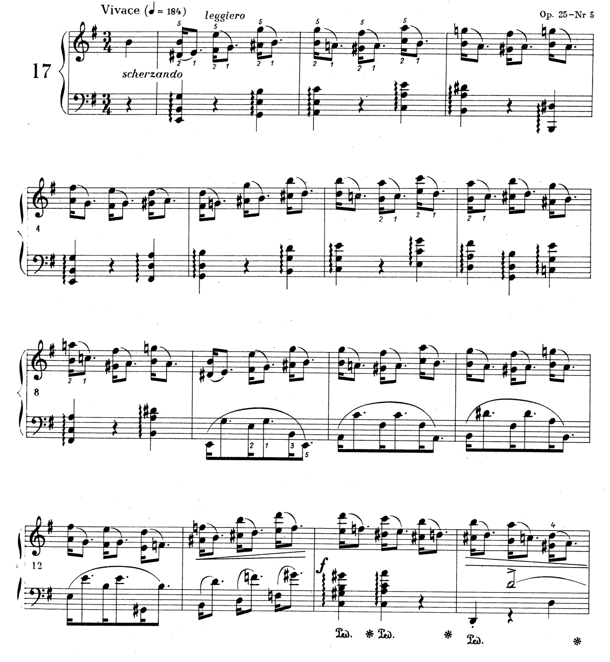 練習曲 楽譜 セット 267 【練習動画＆今月のまとめ】 ショパンの練習曲Op.25-5 で重要