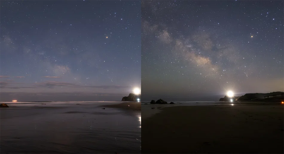 リアルタイム動画・月明かりの海と漆黒の海｜星空写真家 × 会社役員