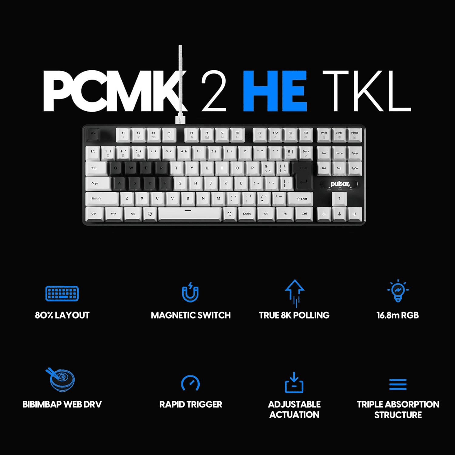 Pulsar Gaming Gears PCMK 2HE TKL ゲーミング キーボード｜GetGadgetGot