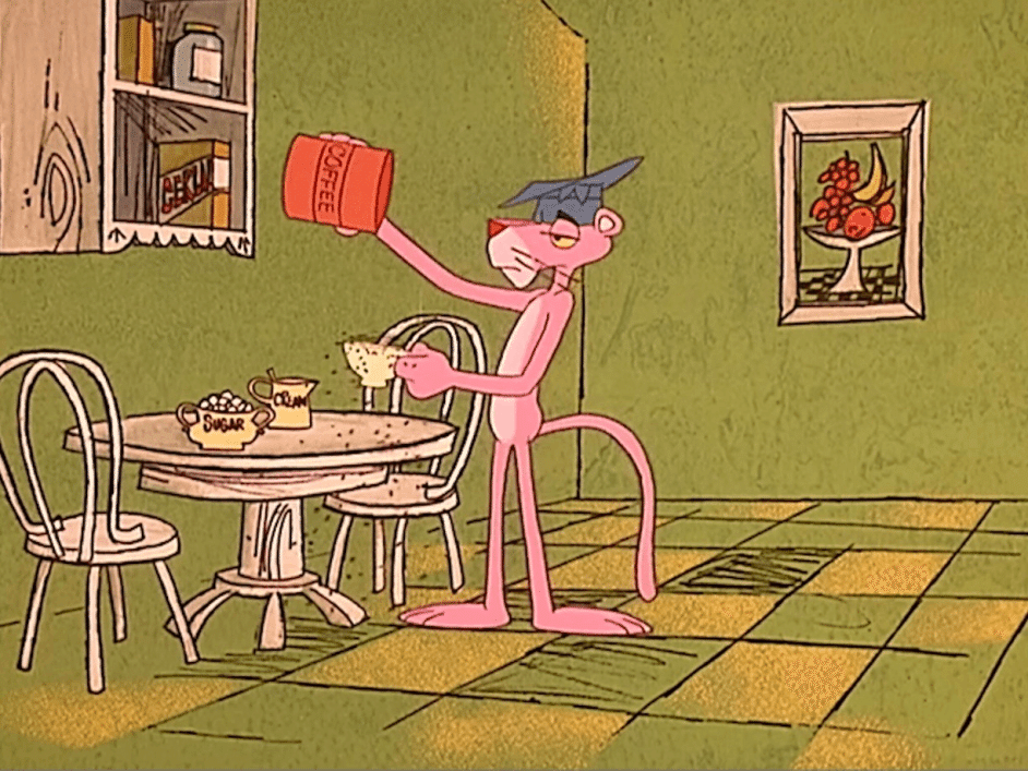 ピンクパンサー』のカートゥーンで抽象的な背景美術が、良い｜nyalra