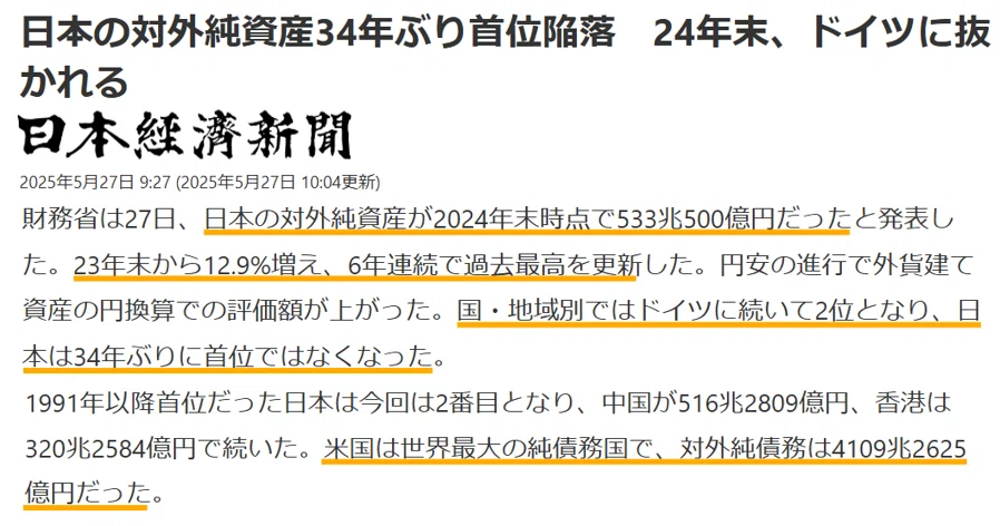 「日本の対外純資産がドイツに抜かれた」の本質｜DECOY総研
