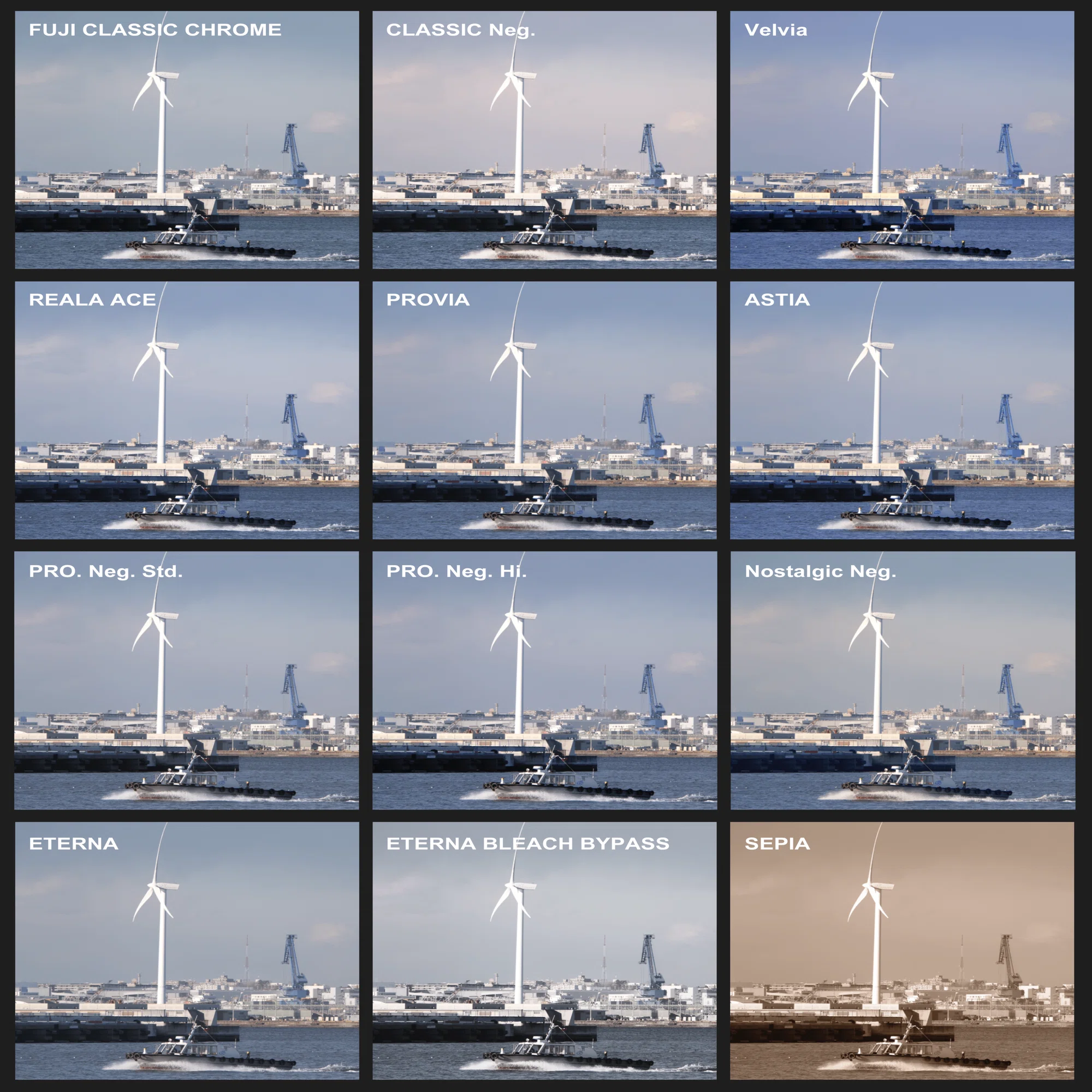 大きさ比較画像専用 ハマースレイ すみれ 追加画像 Fujifilmのフィルムシミュレーション比較 -全12種-｜Xsvsc