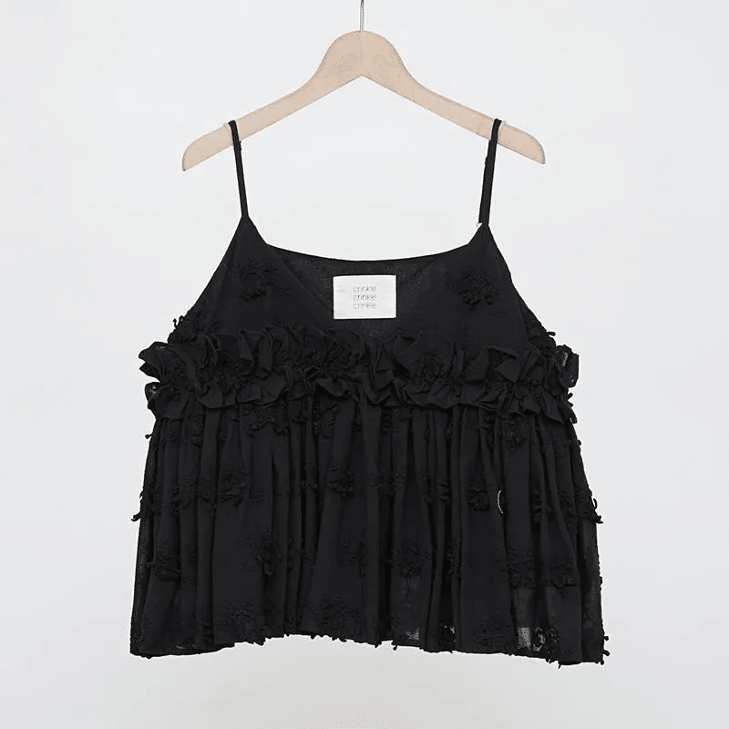 デニム映えトップス【 crinkle crinkle crinkle】3D embroidery