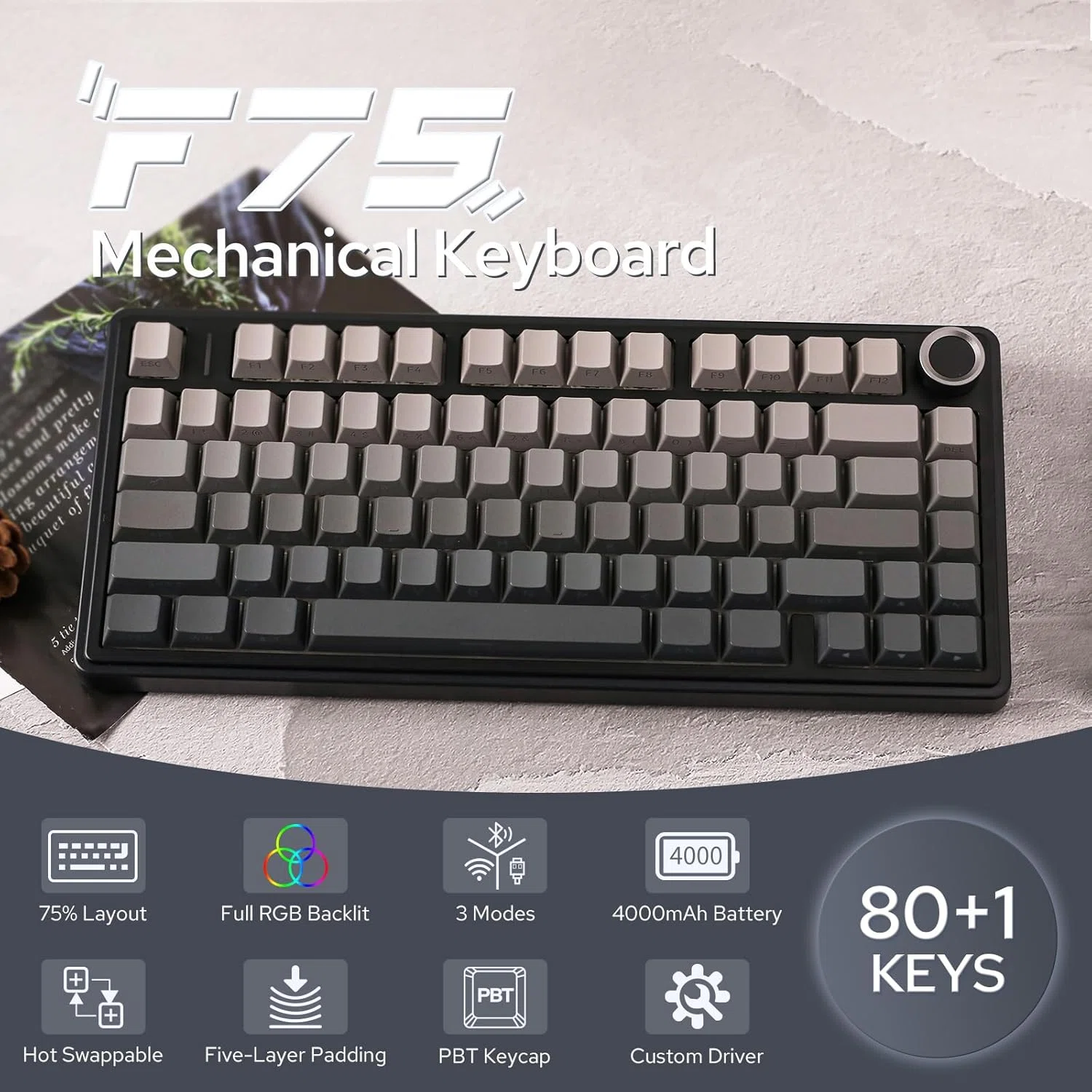 EPOMAKER x Aula F75 ゲーミングキーボード｜GetGadgetGot