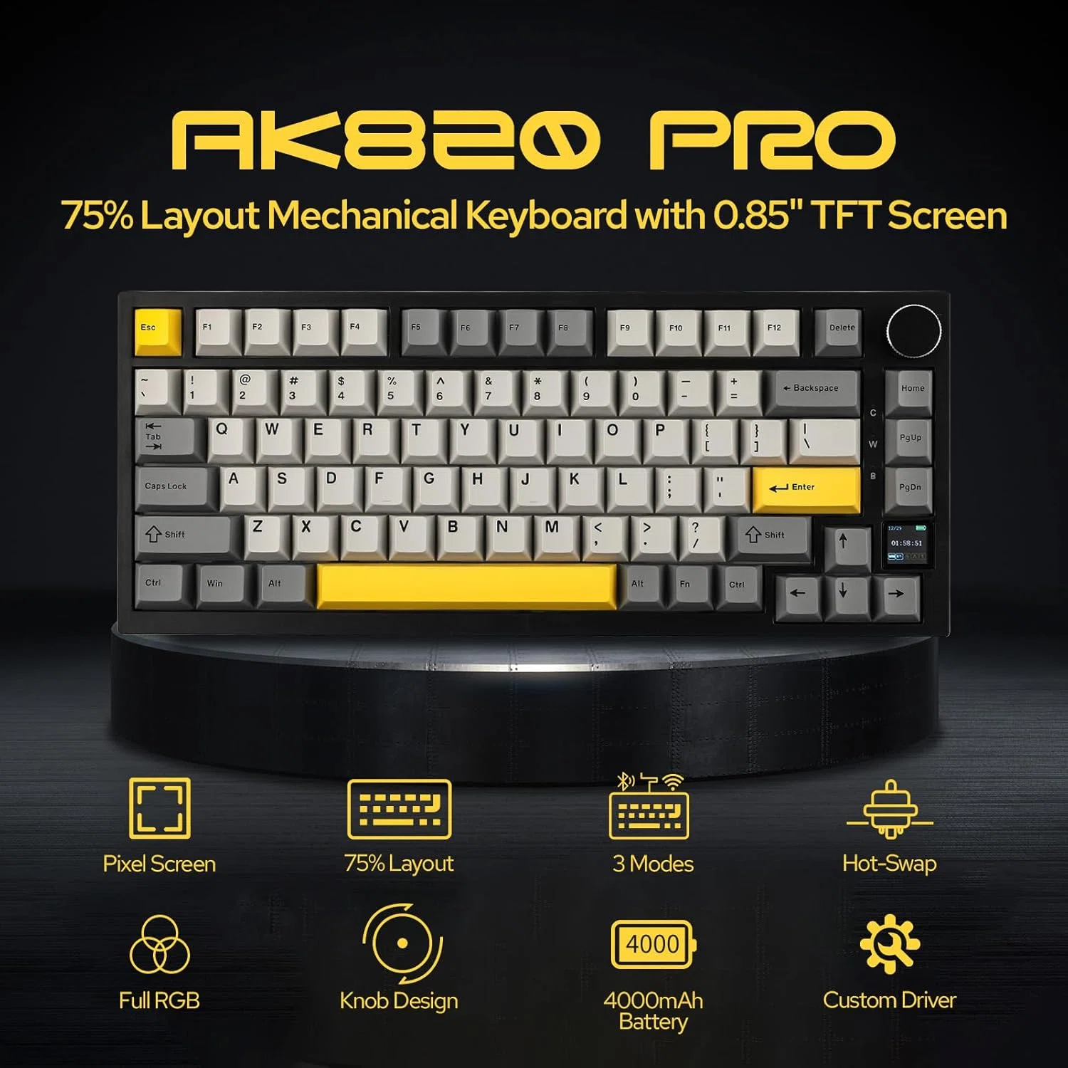 EPOMAKER Ajazz AK820 Pro 75% ゲーミングキーボード｜GetGadgetGot