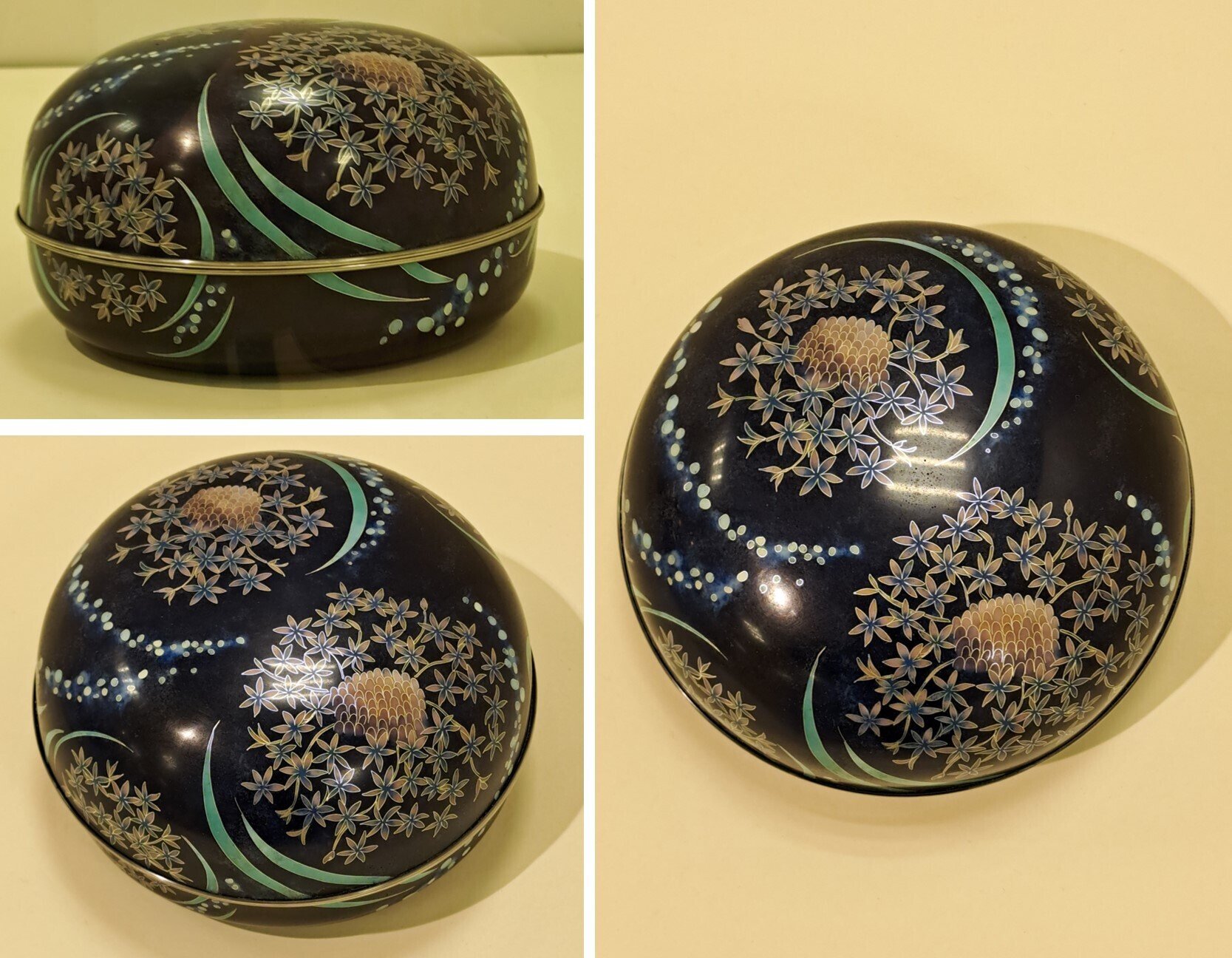 第65回東日本伝統工芸展」日本橋三越：有線七宝の和模様、絵柄に注目